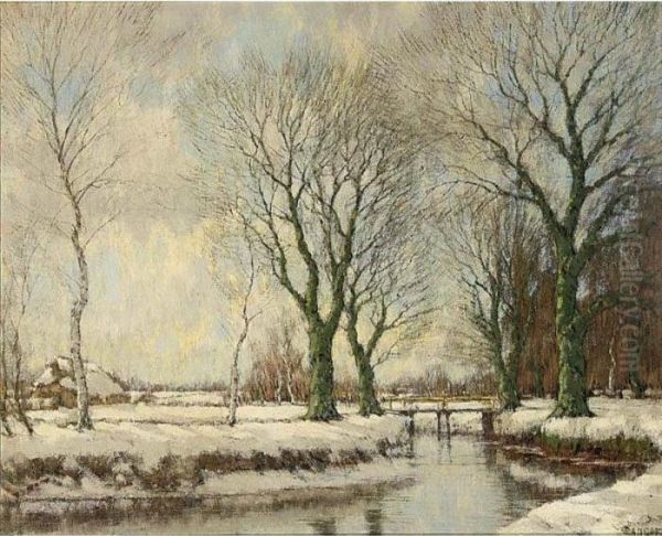 The Vordense Beek In Winter - view 1
