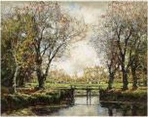 Cows In A Sunny Autumn Landscape