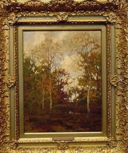 Forest Interior In Autumn by Arnold Marc Gorter