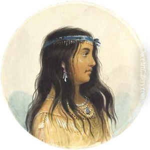 A Young Woman of the Flat Head Tribe by Alfred Jacob Miller