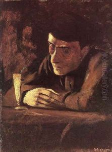 Absinth Drinker c. 1898 by Laszlo Mednyanszky