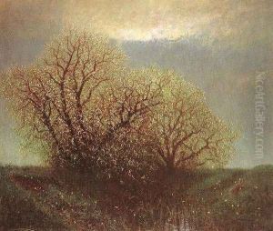 Blossoming Trees c. 1900 by Laszlo Mednyanszky