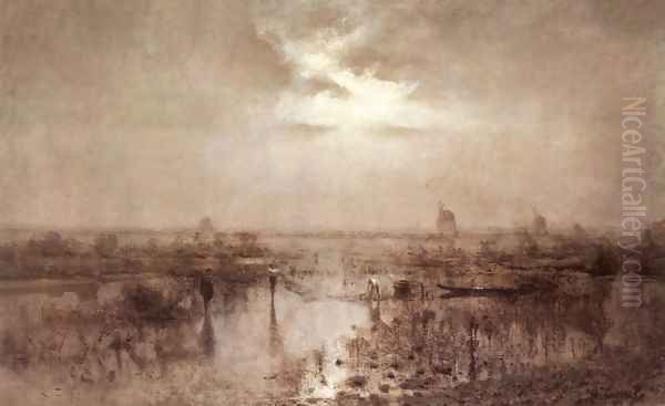 Fishing on the Tisza after. 1880 - view 1