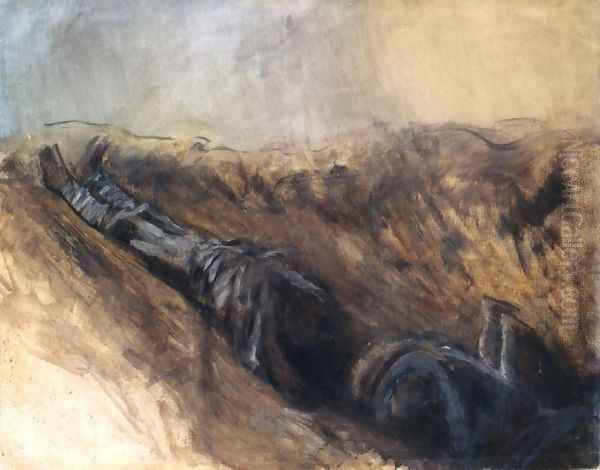 Trench with two Dead Soldiers - view 1