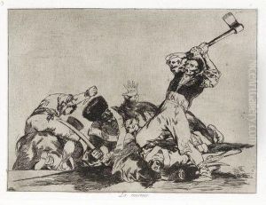 Group Of 8 Etchings With Aquatint From Los Desastres De La Guerra by Francisco Goya Fuendetodos