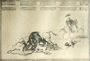 Echan Perros Al Toro, Pl. 25, From Tauromaquia