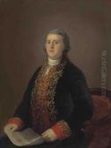 Portrait Of Don Juan Lopez De 
Robredo, Embroiderer To King Carlos Iv Of Spain, Seated, Half-length