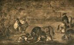 Plate From Tauramachia Series by Francisco Goya Fuendetodos