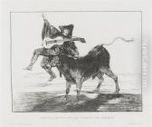 Aveugle Enleve Sur Les Cornes D'un Taureau Aveugle Enleve Sur Les Cornes D'un Taureau