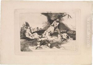 Se Aprovechan - They Make Use Of Them - Sie Machen Sich's Zunutze by Francisco Goya Fuendetodos