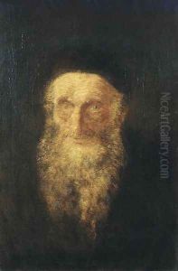 Old Rabbi c. 1900 by Laszlo Mednyanszky