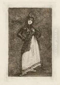 Maja - Majawith Dark Background by Francisco Goya Fuendetodos