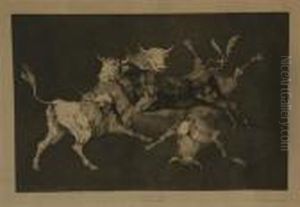 Lluvia De Toros by Francisco Goya Fuendetodos