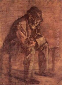 Pensiveness 1905-10 by Laszlo Mednyanszky