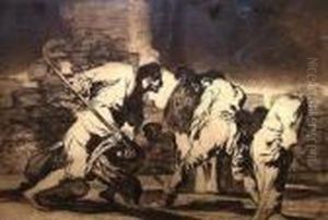 Disparate Furiozo From Los Proverbios by Francisco Goya Fuendetodos
