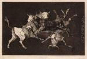 Lluvia De Toros by Francisco Goya Fuendetodos