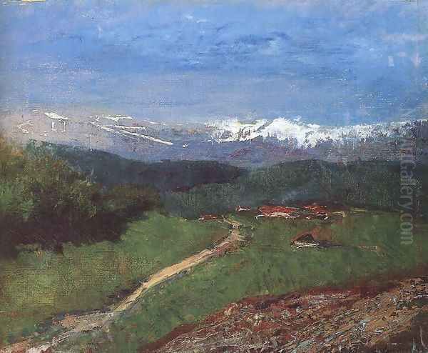 Landscape in the Alps View from the Rax c. 1900 - view 1