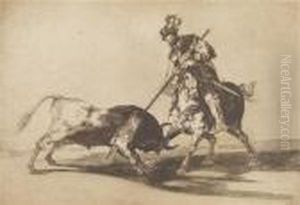 El Cid Campeador Lanceando Otro Toro by Francisco Goya Fuendetodos