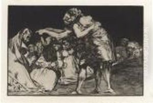 La Que Mal Marida Nunca Le Falta Que Diga, Plate 7 From Los Proverbios by Francisco Goya Fuendetodos