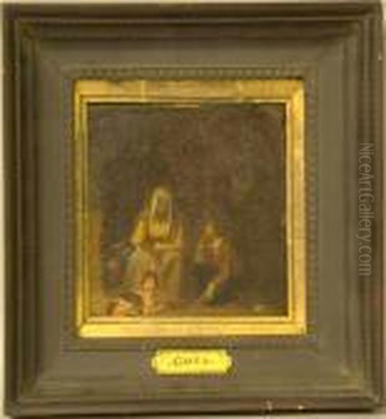 Oldwoman, Boy And Dog - view 1