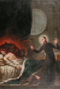 Saint Francis Borgia Exorcising by Francisco Goya Fuendetodos