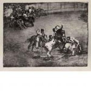 Picador Caught By A Bull by Francisco Goya Fuendetodos