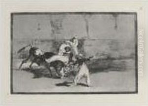 Cogida De Un Moro Estando En La Plaza by Francisco Goya Fuendetodos