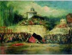 Scene De Tauromachie by Francisco Goya Fuendetodos