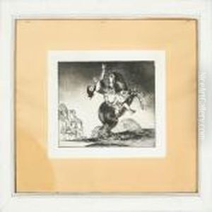 La Jeune Femme Emportee Par Un Cheval Qui Se Cabre by Francisco Goya Fuendetodos