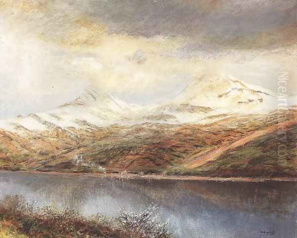 Mountain Landscape with Lake - view 1