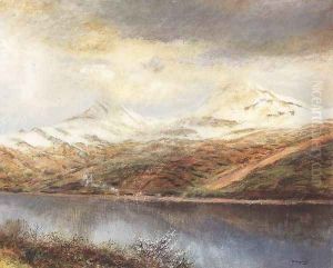 Mountain Landscape with Lake by Laszlo Mednyanszky