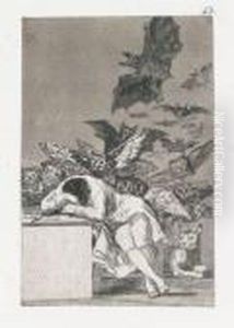 Der Schlaf Der Vernunft Bringt Ungeheuer Hervor by Francisco Goya Fuendetodos