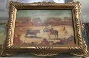 Study Of A Bull Fight With Spectators Looking On by Francisco Goya Fuendetodos