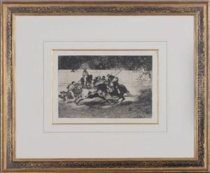 El Esforzado Rendon Picando Un Toro, From Tauromaquia by Francisco Goya Fuendetodos