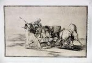 Escena De Tauromaquia by Francisco Goya Fuendetodos