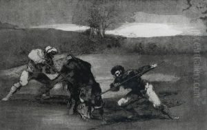 Otro Modo De Caza A Pie, From Tauromaquia by Francisco Goya Fuendetodos