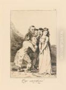 Three Aquatints With Etching From Los Caprichos. by Francisco Goya Fuendetodos