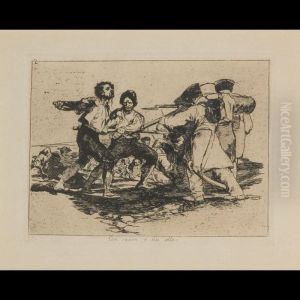 Con Razon O Sin Ella (from Desastres De La Guerra) by Francisco Goya Fuendetodos