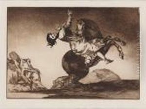 La Jeune Femme Emportee Par Un Cheval Qui Se Cabre by Francisco Goya Fuendetodos