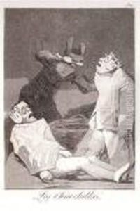 "los Chinchillas", Planche 50 De La Suite "los Caprichos" by Francisco Goya Fuendetodos