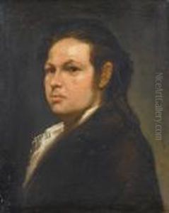 Portrait Of Francisco Goya, Bust Length, In A Brown Coat And White Cravat by Francisco Goya Fuendetodos