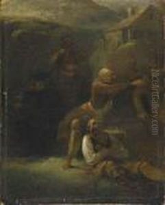 La Halte A La Fontaine by Francisco Goya Fuendetodos