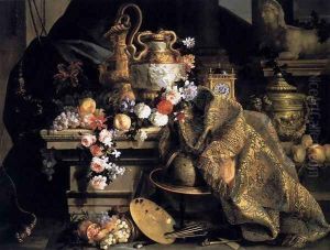 Still-Life of Flowers and Fruits 1665 by Jean-Baptiste Monnoyer