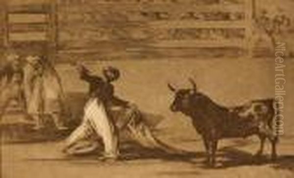 Origen De Los Arpones O Banderillas, Pl. 7 (from Latauromaquia) - view 1