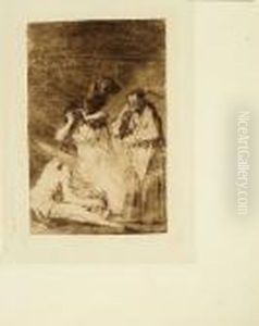 Mujer Llorando Sobre Un Perro Herido by Francisco Goya Fuendetodos