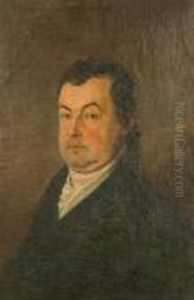 Portrait Of A Gentleman, Bust-length, With A Black Coat, With A White Cravat. - view 1