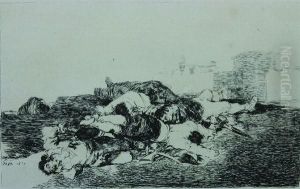 A Print From The Series Los Disastres Del Guerre by Francisco Goya Fuendetodos