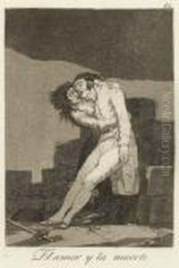 El Amor Y La Muerte, Plate 10 From Los Caprichos by Francisco Goya Fuendetodos