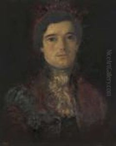 Portrait Of A Man, Half-length, In Colorful Dress by Francisco Goya Fuendetodos