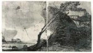 Landscape With Buildings And Trees by Francisco Goya Fuendetodos